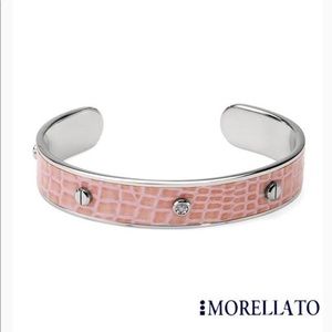 MORELLATO CROCO  Pink Leather Bangle Bracelet